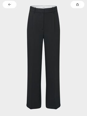 Aritzia Wide-Leg Crepette™ Pants in Black